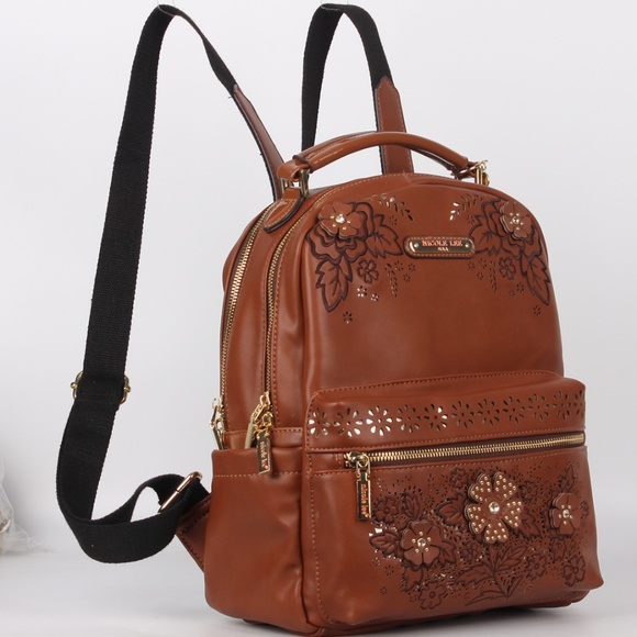 NICOLE LEE WESLEY FLORAL CUT OUT BACKPACK